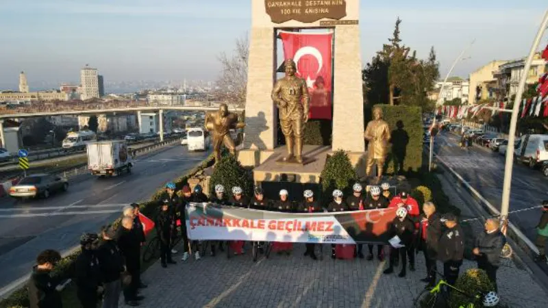 100 bisiklet sporcusu Çanakkale’yi geçilmez yapan şehitler anısına yola çıktı