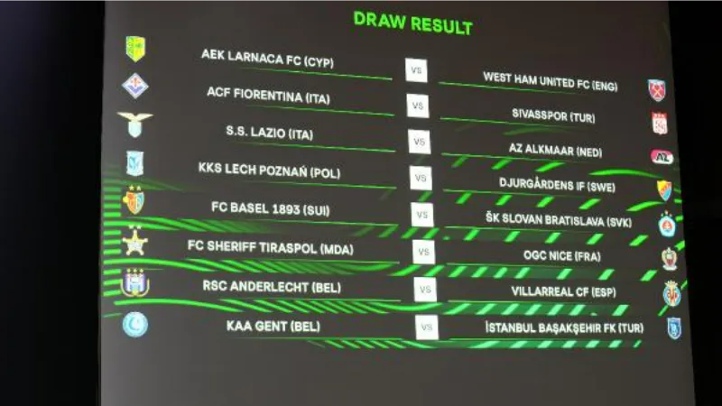 UEFA Avrupa Konferans Ligi'nde rakipler belli oldu