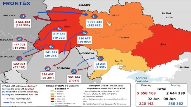 Frontex: Toplamda 2,5 milyondan fazla Ukraynalı geri döndü