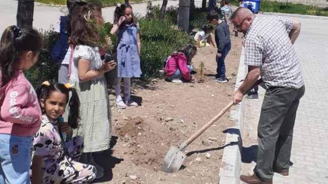 Hisarcık Atatürk İlkokulu’nda fidan dikim etkinliği