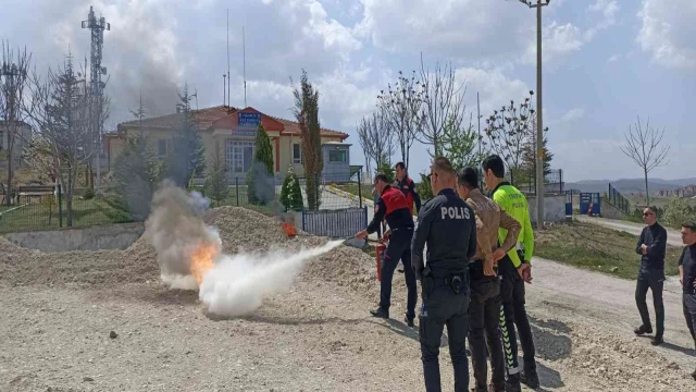 Hisarcık İlçe Emniyet Amirliği’nde yangın tatbikatı