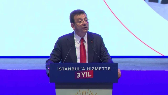 İBB Başkanı Ekrem İmamoğlu, İstanbul Büyükşehir Belediyesi “Hizmette 3. Yıl” Sunumunda konuştu