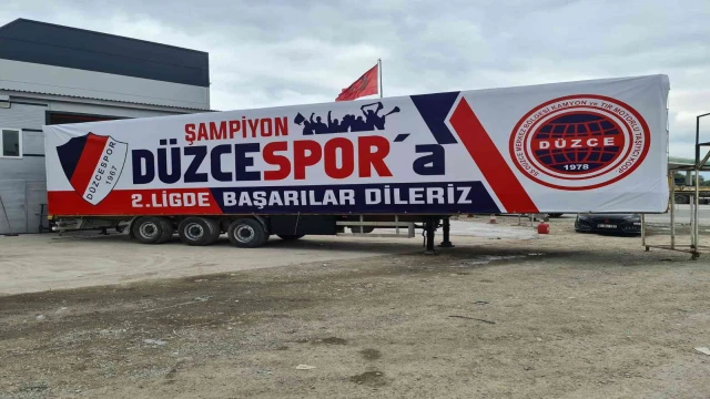 Kamyonculardan Düzcespor’a destek