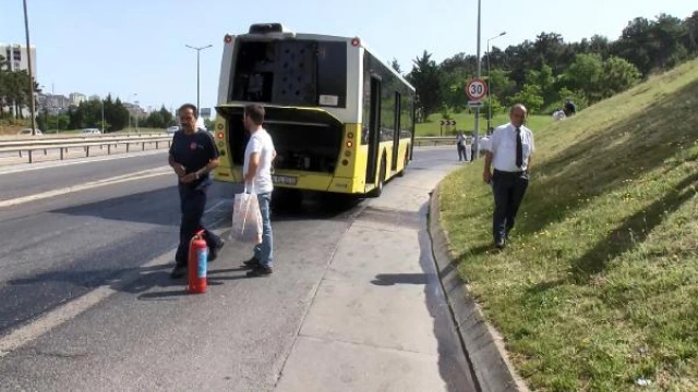 Kartal’da İETT otobüsünde yangın 