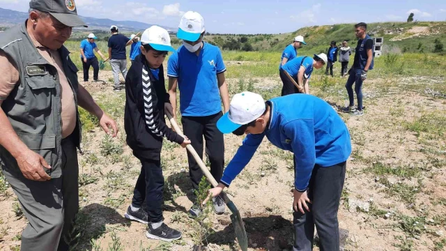 Kastamonu Üniversitesi’nde fidanlar toprakla buluşturuldu