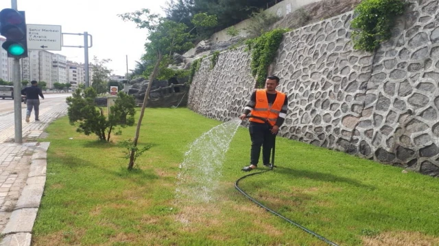 Kilis’te parklar refüj ve bulvarların bakımları yapılıyor