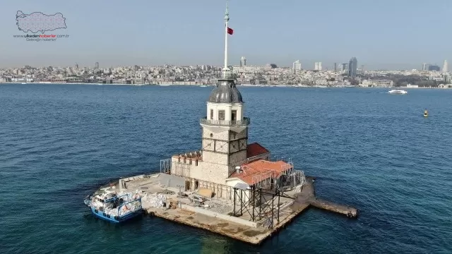 Kız Kulesi’nin restorasyon çalışmalarında sona yaklaşıldı