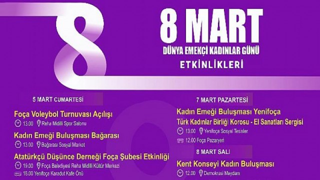 Kybele Kadın Kenti Foça’da 8 Mart Etkinlikleri