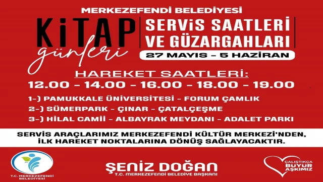 Merkezefendi’de kitap günleri için özel servis