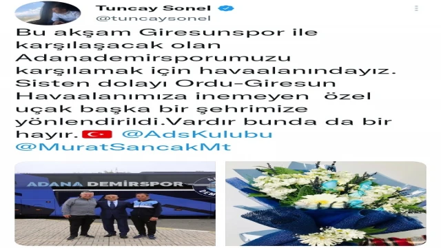 Ordu’da hava ulaşımına sis engeli