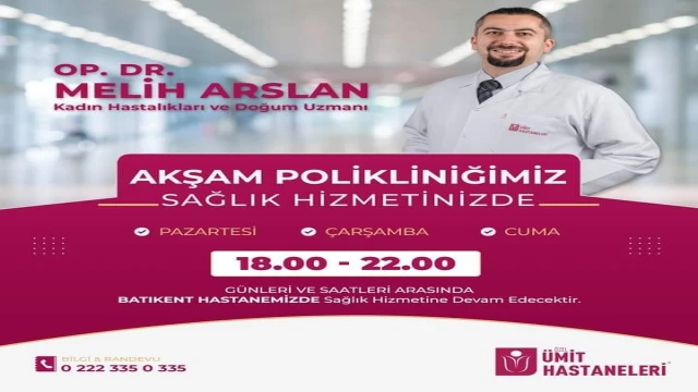 Özel Ümit’ten akşam poliklinik hizmeti