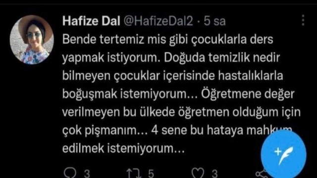 Paylaşımıyla tepki çeken öğretmen hakkında işlem başlatıldı