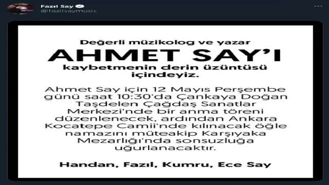 Sanatçı Ahmet Say Vefat etti (2)