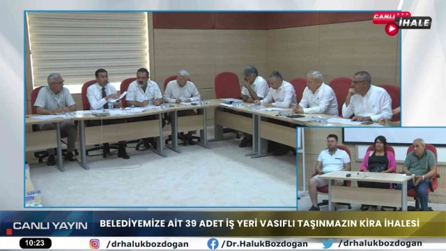 Tarsus Belediyesinin 39 iş yerinin kira ihalesi canlı yayınla yapıldı