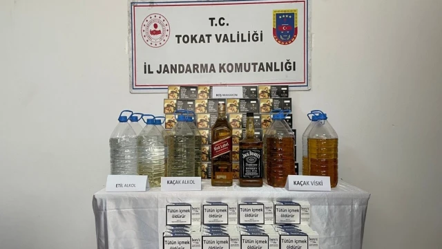 Tokat’ta etil alkolle ile sahte içki ele geçirildi