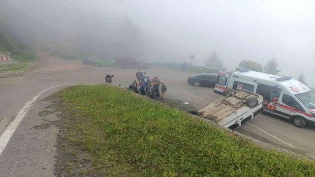 Trabzon’da yayla yolunda trafik kazası: 3 yaralı