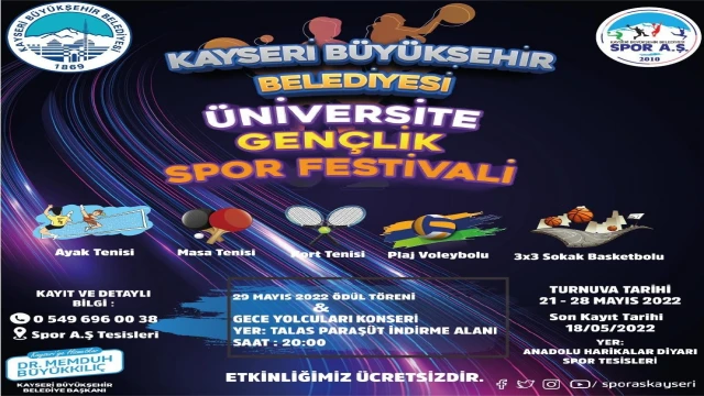 Üniversite Gençlik Spor Festivali başlıyor