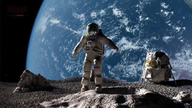 Uzay fotoğrafçısı yerden uzayda yürüyüş yapan astronotların fotoğrafını çekti