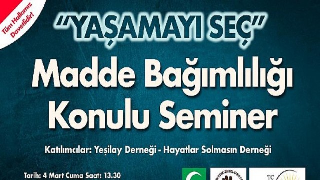 Van Büyükşehir Belediyesi ‘Madde Bağımlılığı’ ile ilgili seminer düzenleyecek.