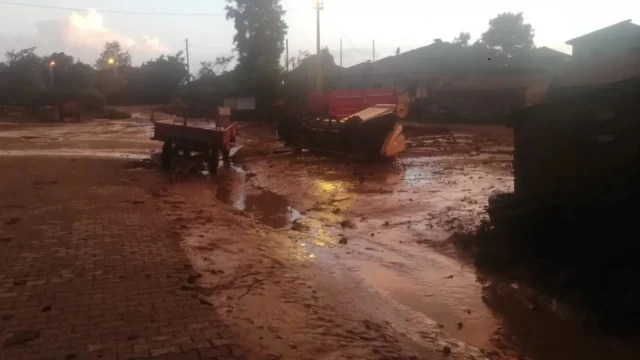 Yağış sonrası Kula köyü sular altın kaldı