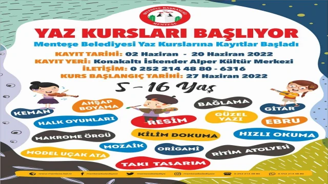 Yaz kurslarına kayıtlar başladı